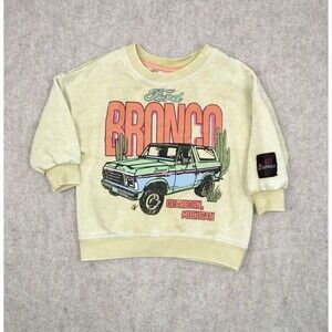 Ford Kids Bronco Graphic Sweatshirt in Lime, Coral, Mint